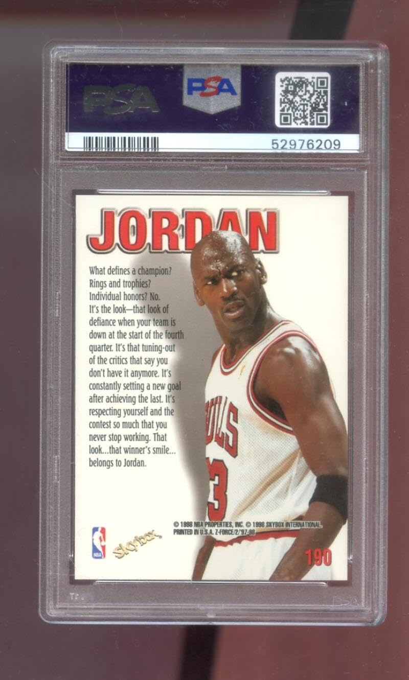 【JCM9:1957年】野球チーム合わせシート 野球めんこ 野球カード Amazon.com: 1997-98 Skybox Z-Force #190 Michael Jordan PSA 9