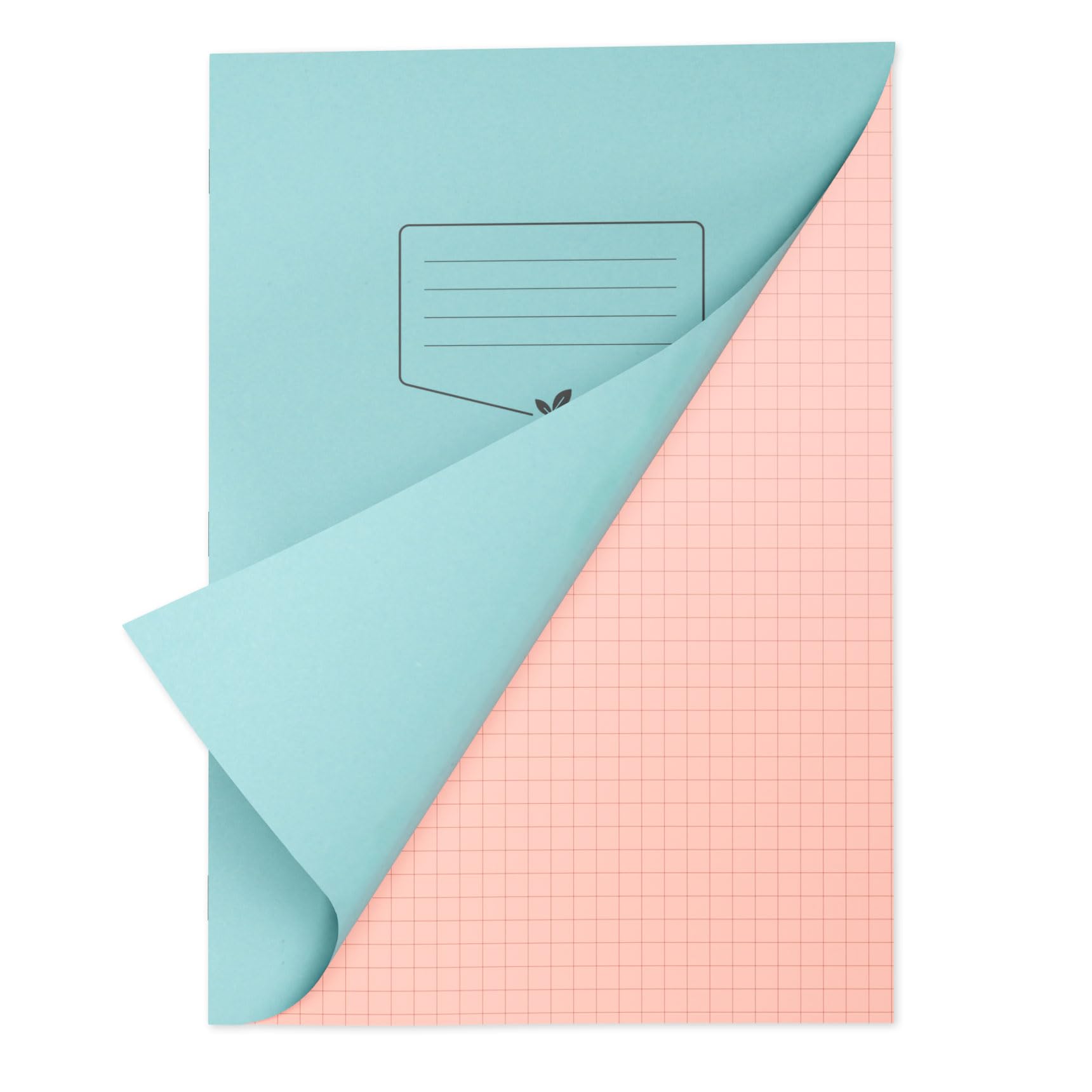 Silvine A4 Pink Paper Dyslexia Exercise Book | 48 7mm Square Pages, 80gsm Tinted Paper for SEN Supportive Learning & Memory Aid