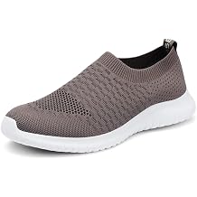 TIOSEBON Mens Slip On Walking Shoes Arch Support Knit Mesh Lightweight Casual Comfortable Gym Workout Running Tennis Travel Standing Sneakers