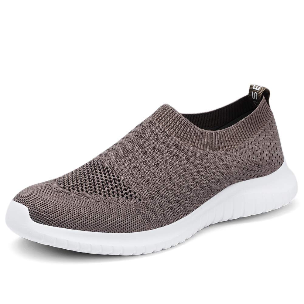 TIOSEBON Mens Slip On Walking Shoes Knit Mesh Tennis Sneaker