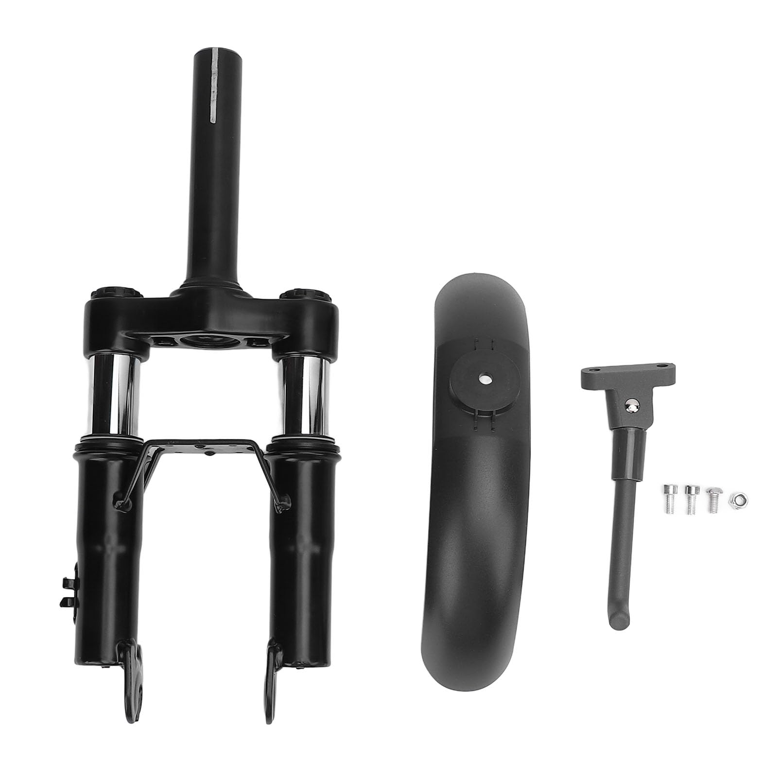 Kit de Suspension Avant pour Trottinette électrique M365, Fourche Avant en Acier à Absorption Hydraulique Avancée avec Garde-Boue et Béquille, Noir