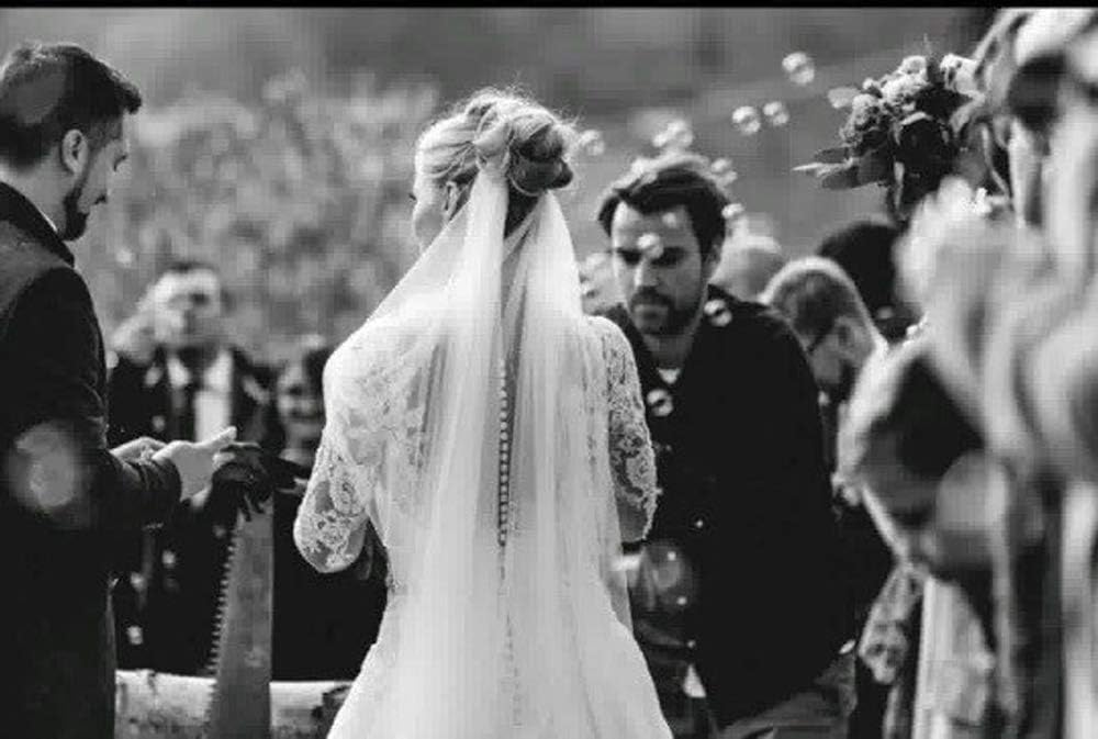 Kelaixiang Women's 1T Wedding Veils Cathedral Length Tulle Bridal Veil