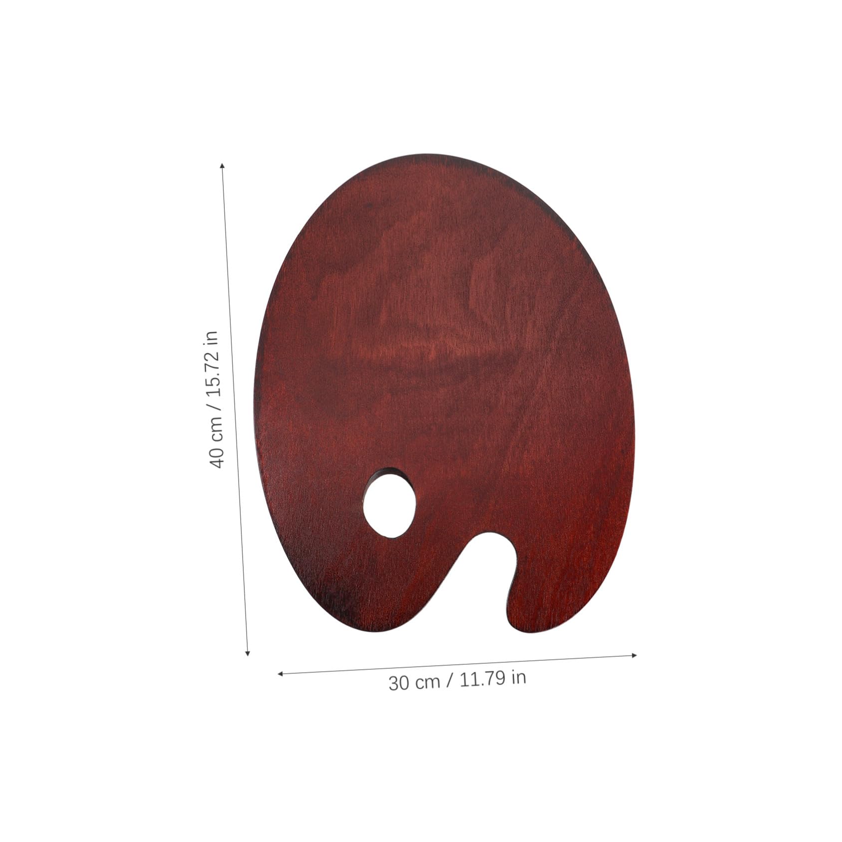 Palette Peinture en Bois pour Artistes 30x40 Cm Couleur Noyer Palette Mélange Pigments Aquarelle et Huile Accessoire Peinture Artistique et Scolaire