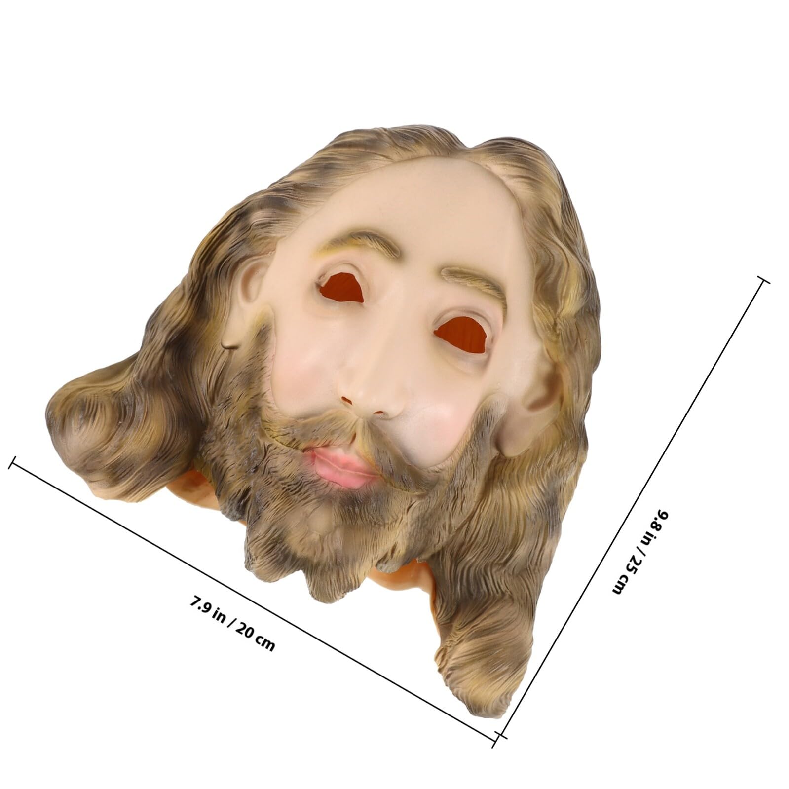 Gatuida Máscara de Jesús de Látex Transpirable Máscara Decorativa para Fiesta y Cosplay Antifaz Navideño para Fotos y Festivales Accesorio Ligero y Detallado para Actuaciones