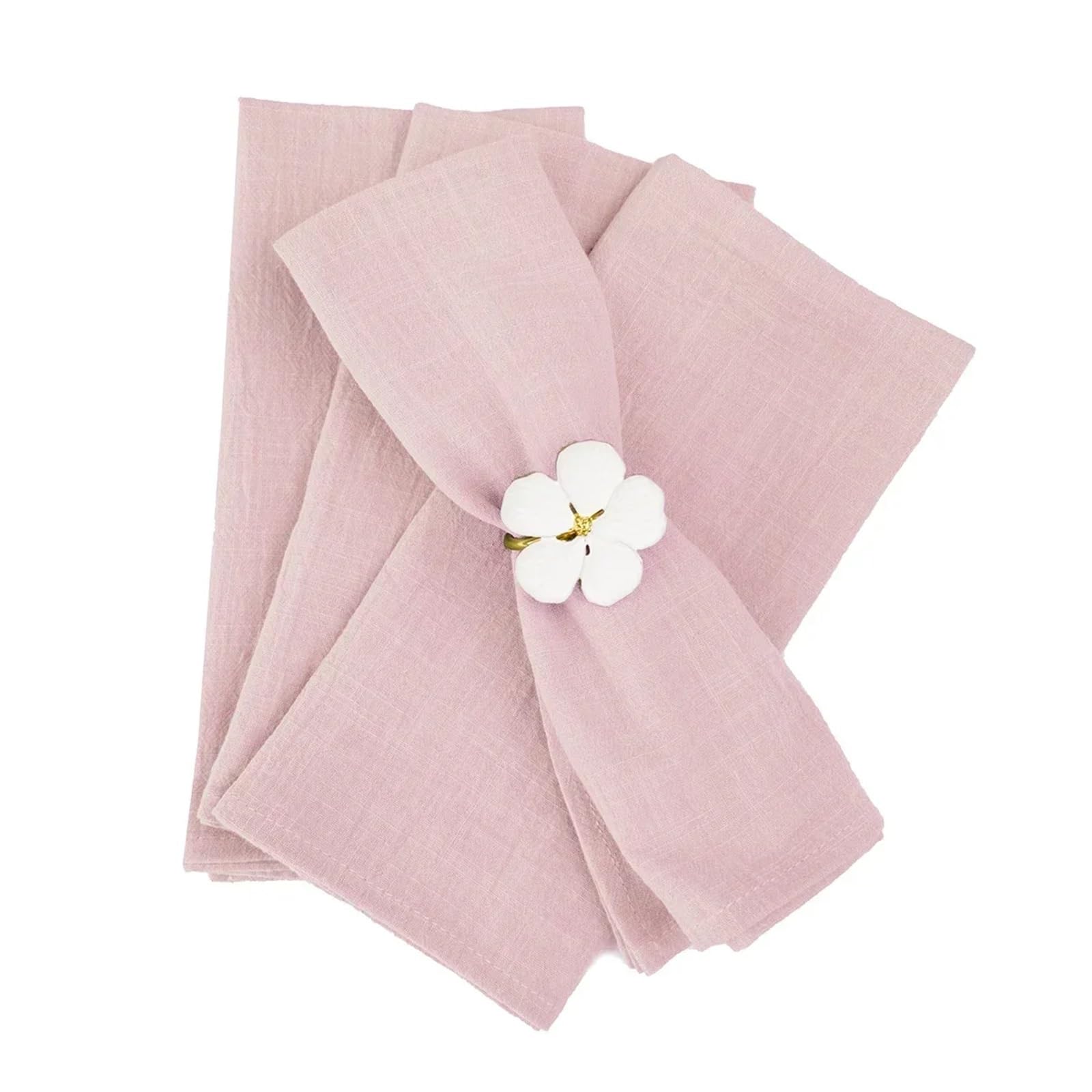 8 servilletas de algodón Reutilizables de 30 x 45 cm for Bodas, Fiestas, Navidad, decoración de Mesa, servilletas Retro Adecuado para La Decoración De La Mesa, Banquetes(8pcs Pink)