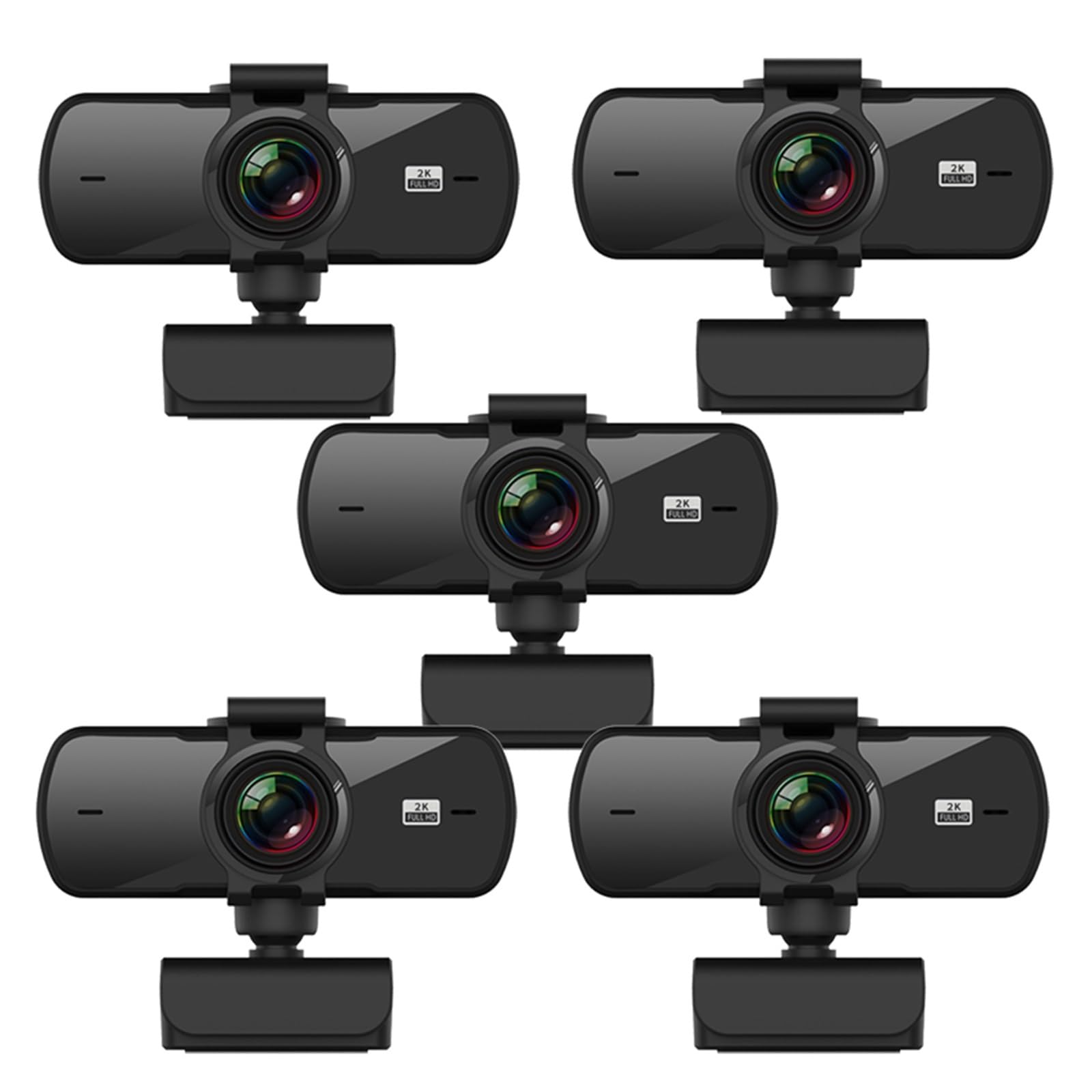Kamera internetowa, Kamera internetowa 2K Full HD 1080P kamera internetowa autofokus z mikrofonem kamera internetowa USB do komputera stancjonarnego Laptop Desktop kamera internetowa(5PCS)