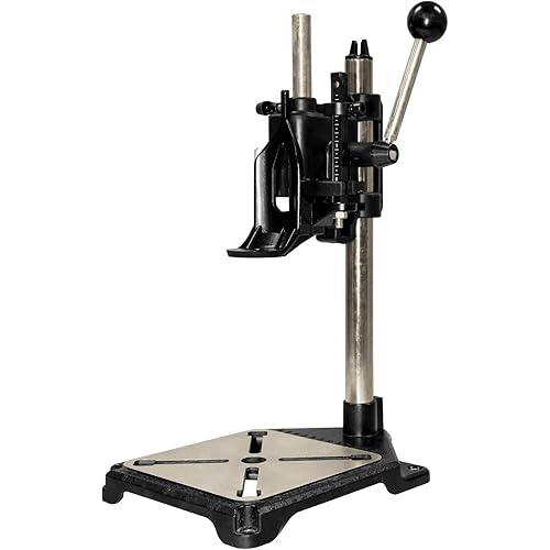 Milescraft 1097 ToolStand - Variable Speed Drill Press Stand (compatible with Dremel). Rotary Tool Not Included, Black