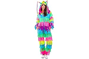 Halloween Costumes for Women - Adult Bright Multicolored Pinata Costume