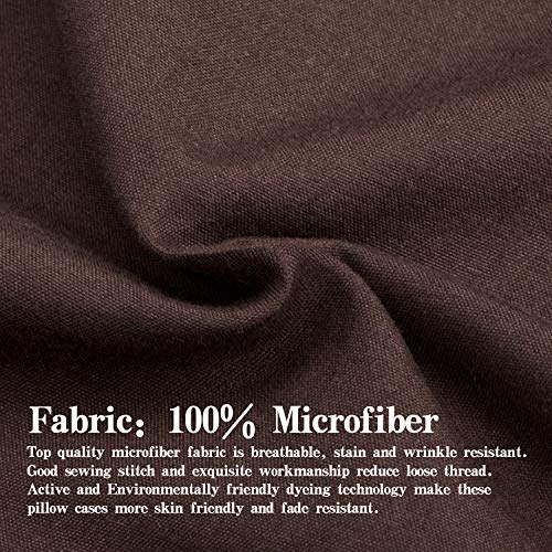 Image of NTBAY California King Microfiber Flat Sheet, 108 x 102, Dark Brown