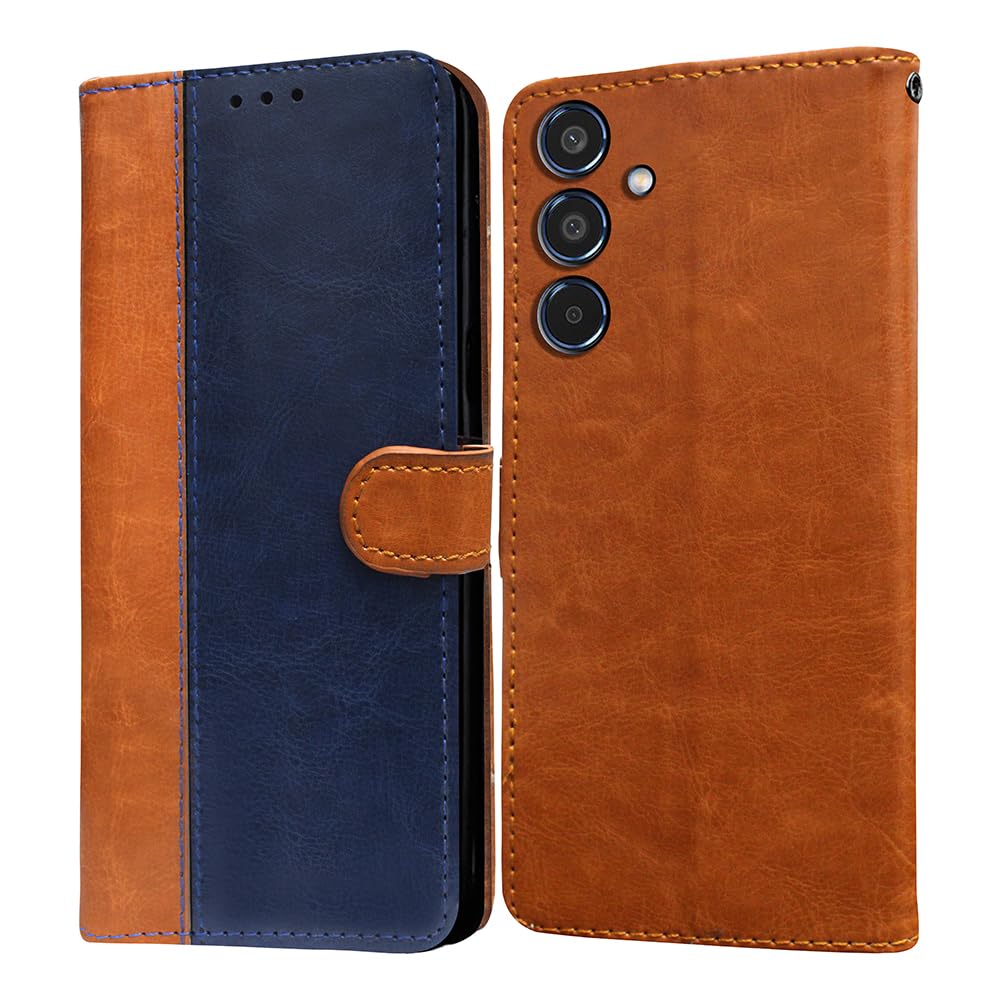 Amazon Brand- Solimo Flip for Samsung Galaxy M35 5G (Leather_CamelBlue) (B0D9FGPSZ1) Amazon Price History, Amazon Price Tracker