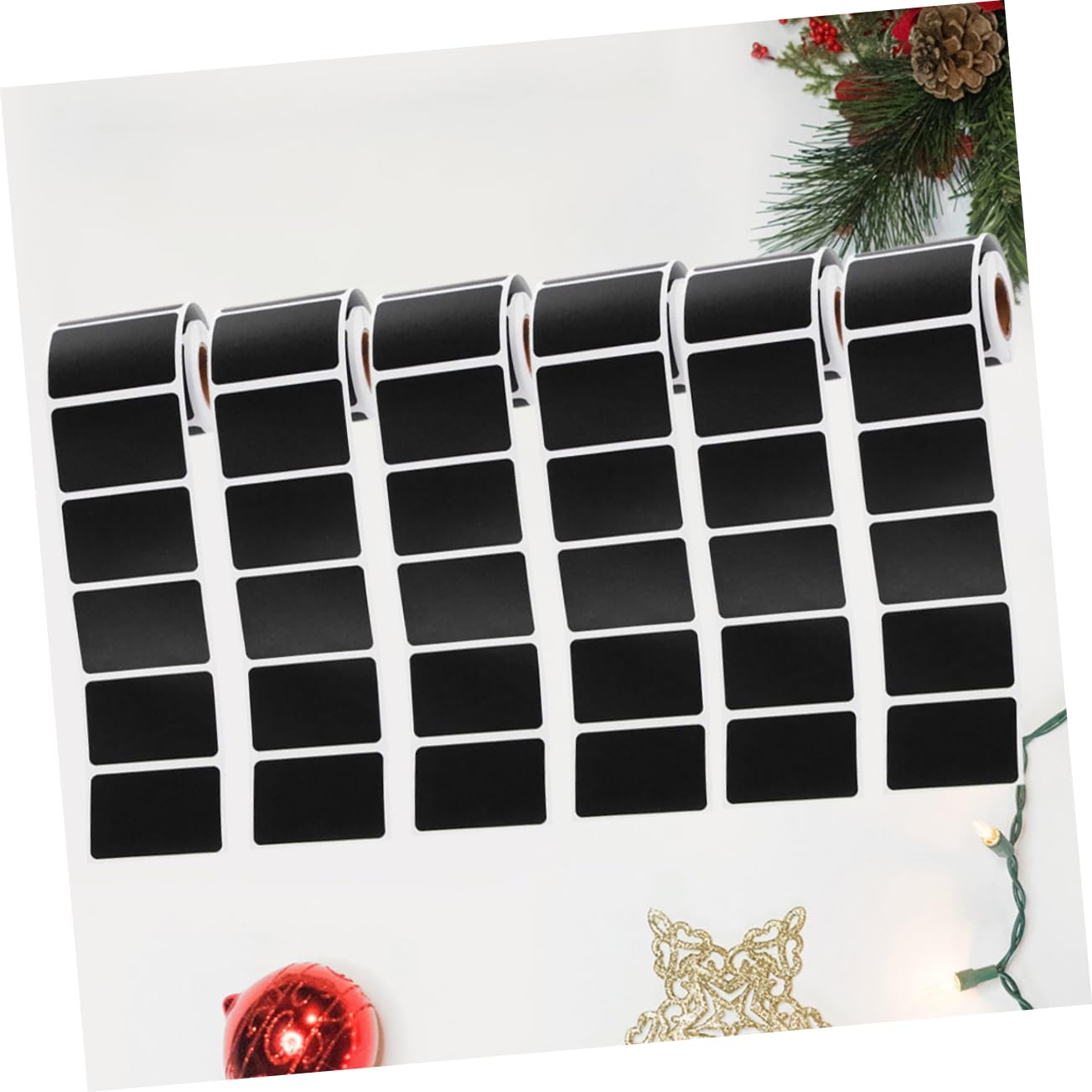 STOBOK Set Di 6 Adesivi Per Lavagna Per Barattoli Spezie Organizer Da Cucina Etichette Adesive Rimovibili Nere 120 Pezzi