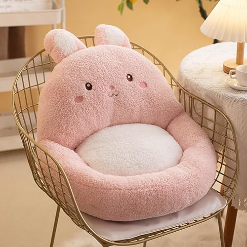 Cojines Kawaii para silla de interiores, cómodos cojines de felpa con respaldo, cojín antideslizante para silla de oficina, cojín tatami para silla