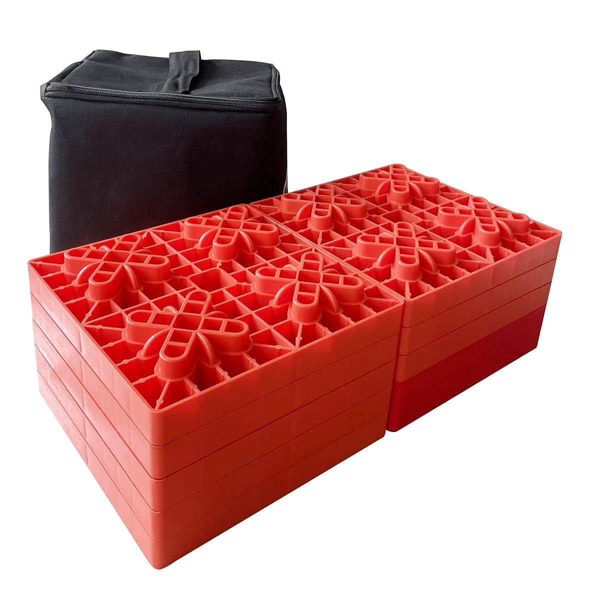 KATSU Tools 10 Pièces Blocs en Plastique de Nivellement de Caravane Robustes, Bloc de Support de Roue de Voiture Idéaux pour Niveler les Roues Simples et Doubles, les Niveleurs de Camping-car