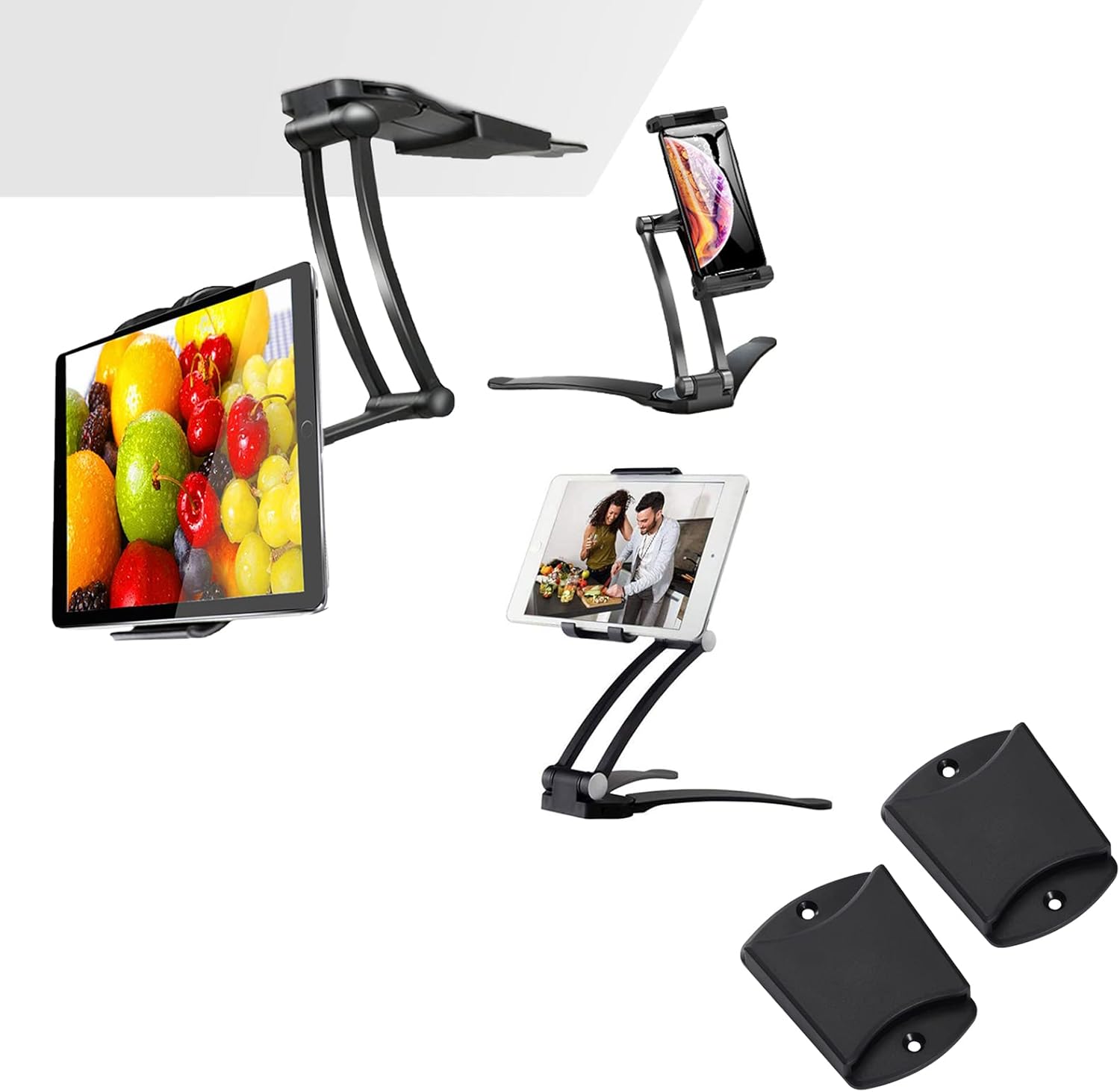 Bben Kitchen Tablet Stand Wall/Desktop Mount + 2 Additional