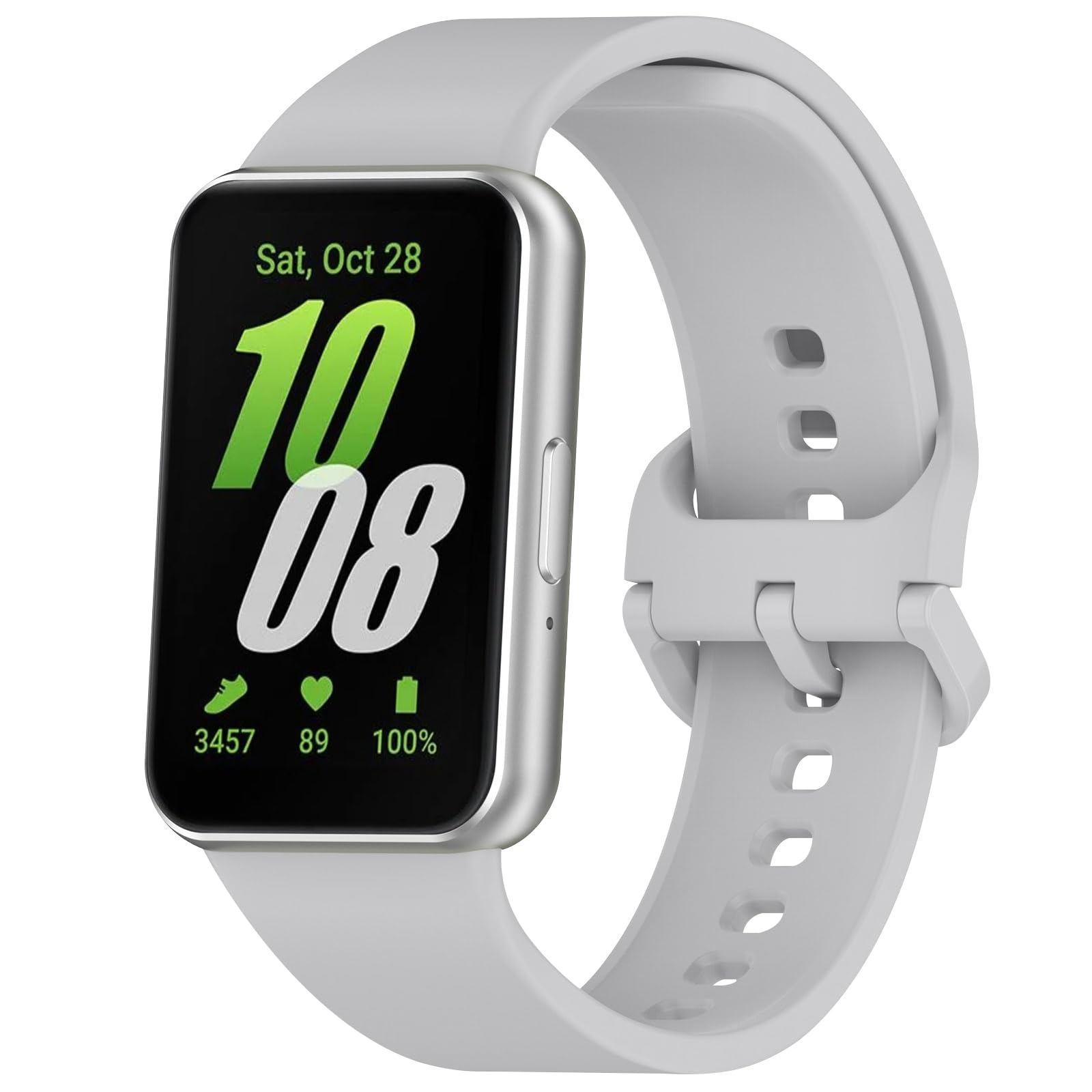 Tobfit Sport TPU Strap Compatible for Samsung Galaxy Fit 3 (Watch Not Included), Flexible Premium Elastomer TPU Adjustable Watch Band for Galaxy Fit3 2024 SM-R390 Men & Women(Grey) (B0DCZJDM9Q) Amazon Price History, Amazon Price Tracker