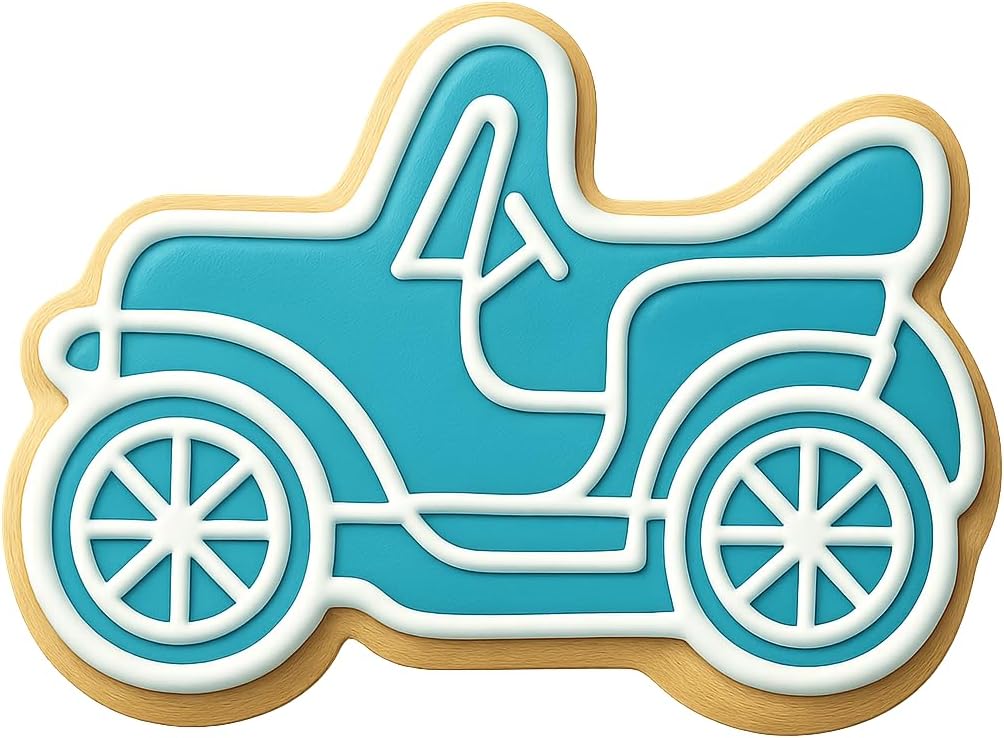 Historic Cabriolet Cookie Cutter & Stamp - 4x2.5" Vintage Baking Fun