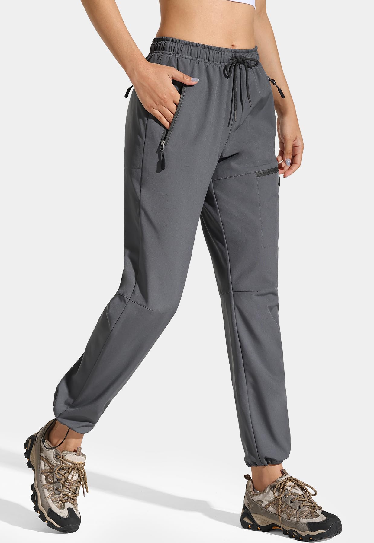 MOCOLY Damskie Zimowe Spodnie Narciarskie Ciepłe Polarowe Podszyte Softshell Spodnie Trekkingowe Wodoodporne Spodnie Outdoorowe Cargo Sports Pants na narty myślistwo na zewnątrz