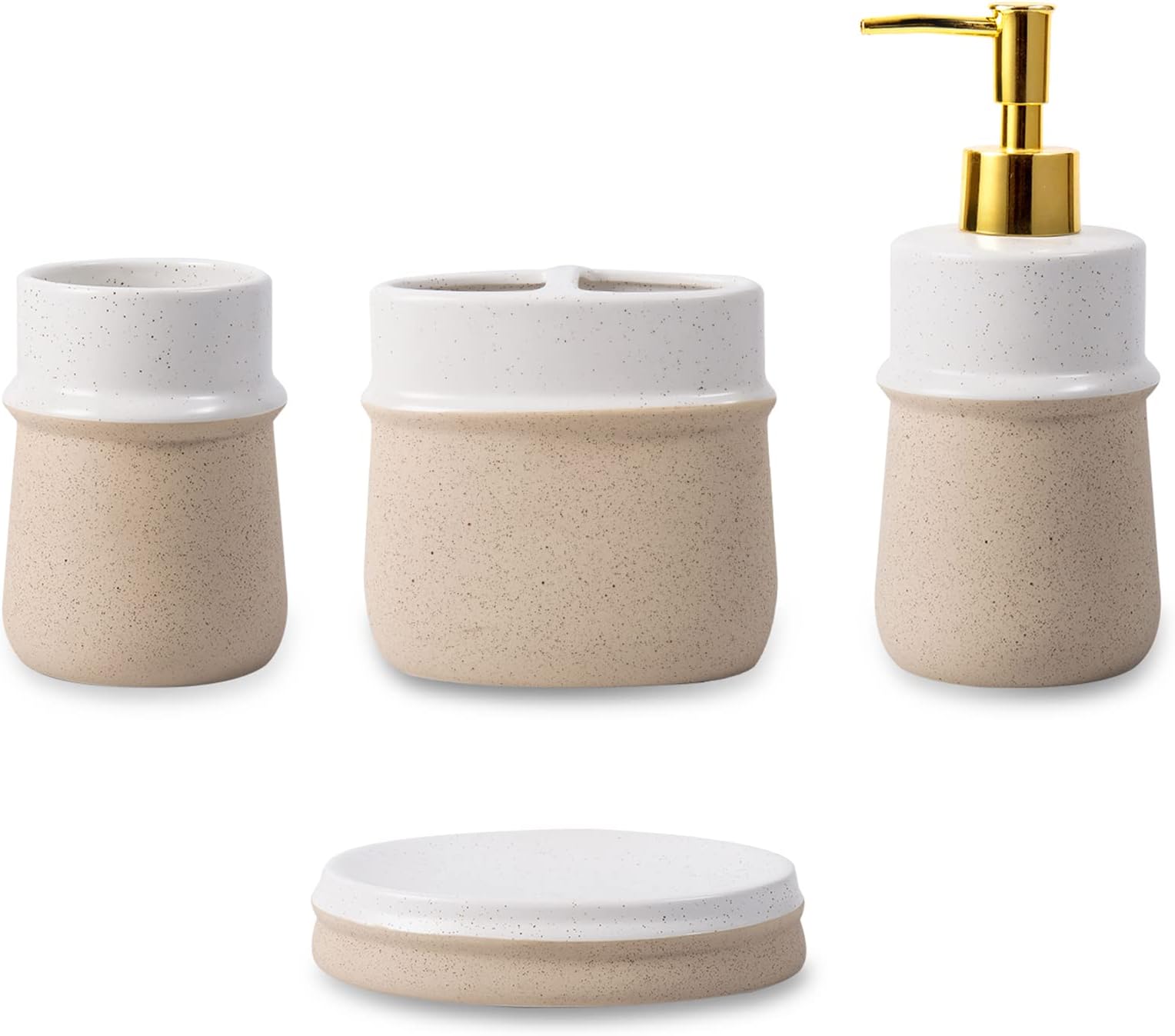 KLEO Bathroom Accessory Set made from Natural Stone Bath Accessories set of 4