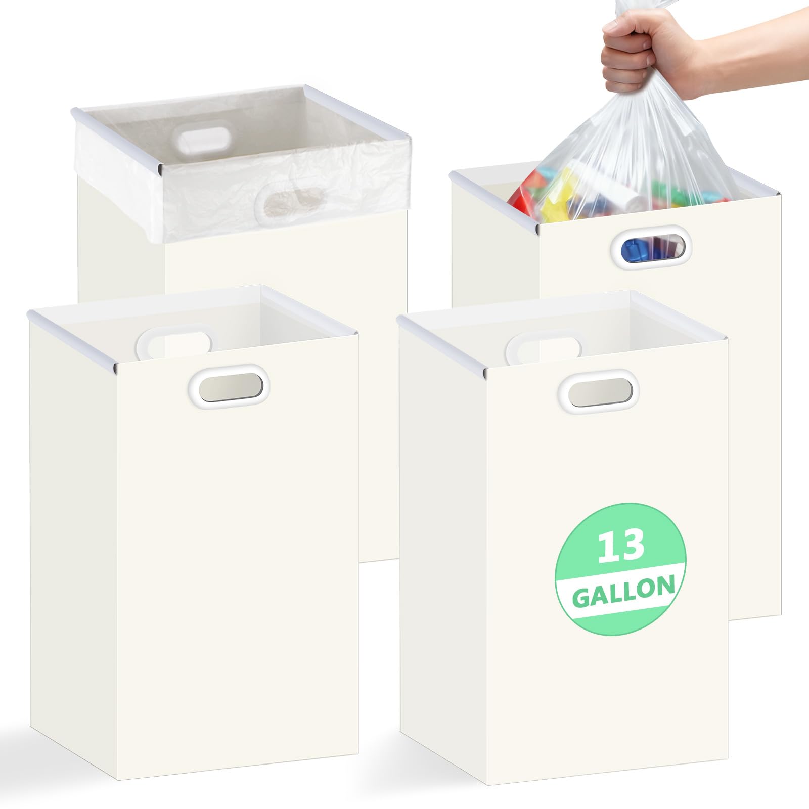Amazon.com: SARDVISA 13 Gallon Disposable Trash Cans with Handles