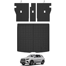Mixsuper Cargo Liner for Mercedes-Benz GLE Class 2020-2026, All Weather Trunk Mat Backrest Mat TPE Back Seat Cover Protector for GLE SUV 5 Passenger Accessories