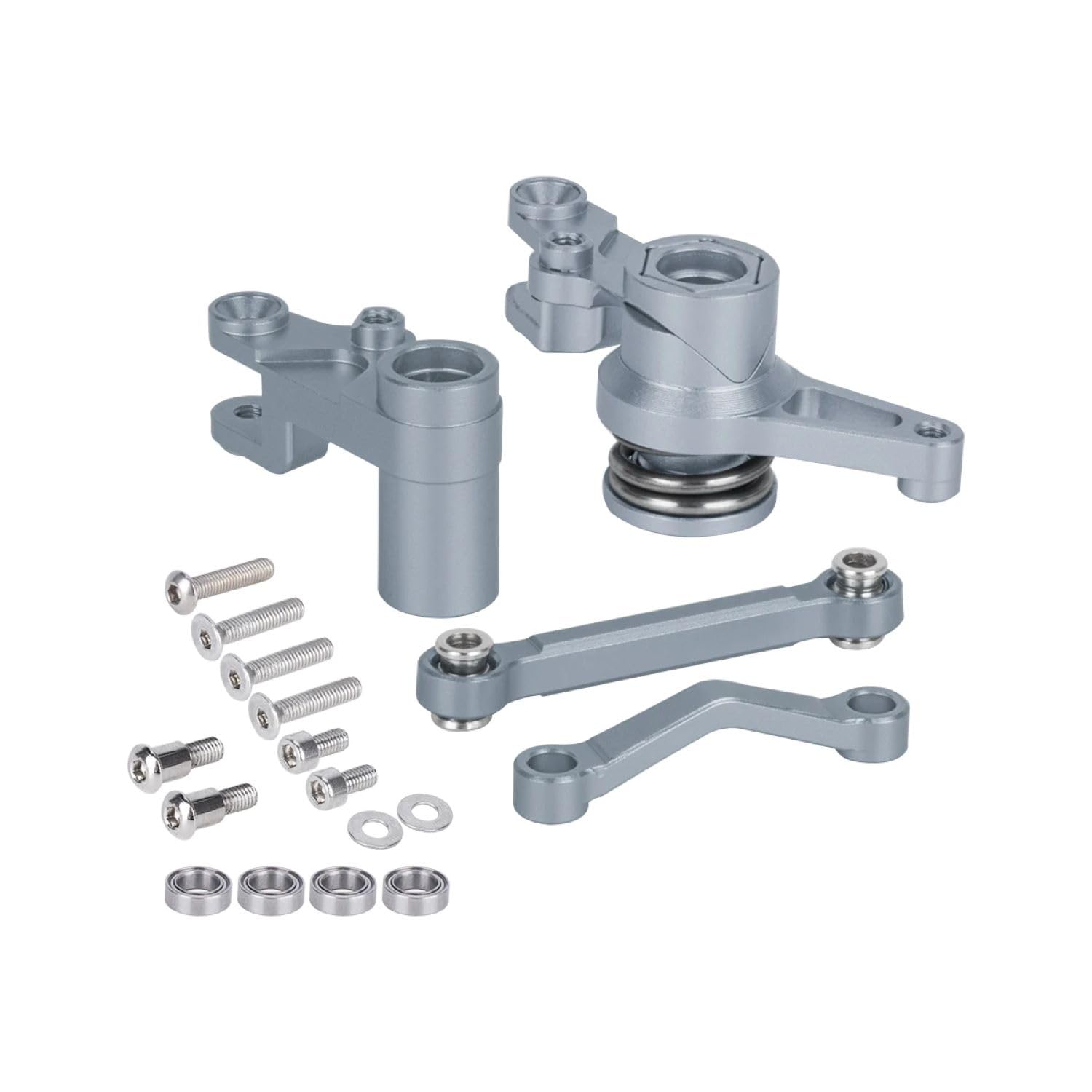 CNC Machined Metal Steering Bellcrank Set for 1/10 BL-2S Slash 4x4 4WD Durable Upgrade Accessories (Titanium)