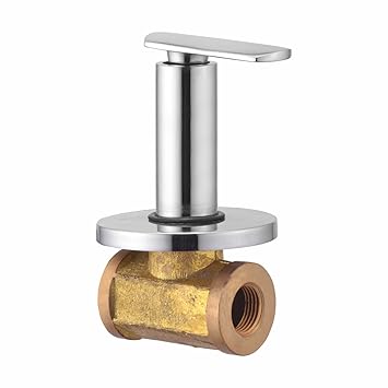 Oleanna Osdcsc1/2 Speed Brass Garnet Quarter Turn Fittings Concealed Stop Cock (1/2 Inch, Silver, Chrome Finish)