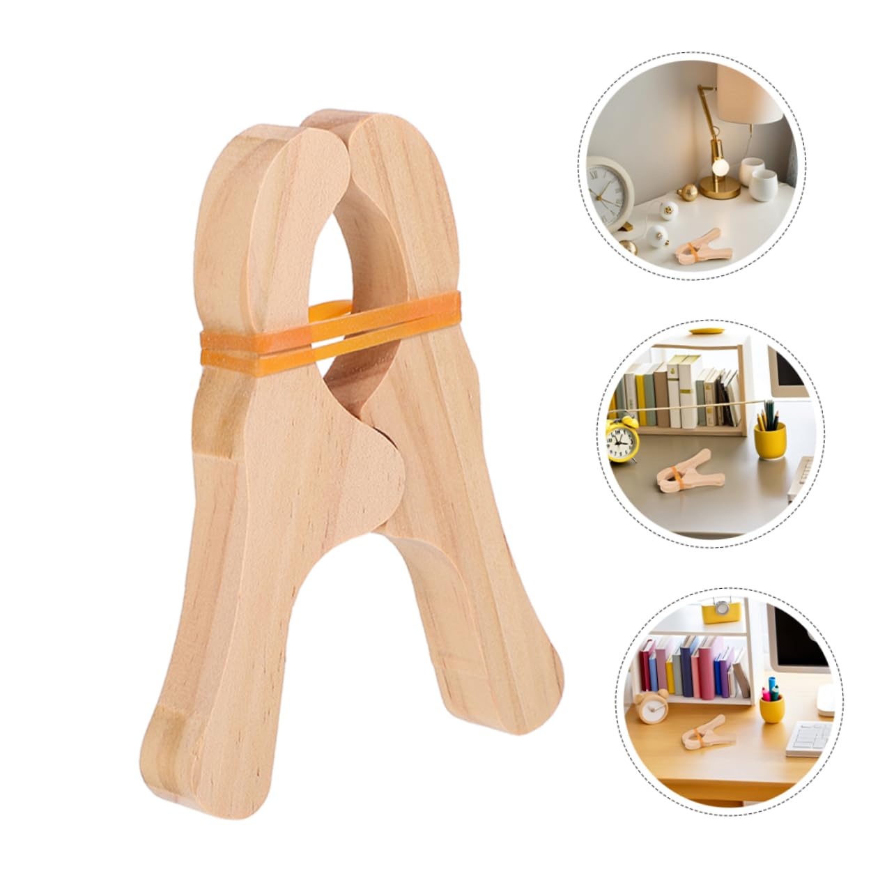 DOITOOL Lot de 5 Pinces de Jeu en Bois pour Enfants Kit Construction Fort Montessori