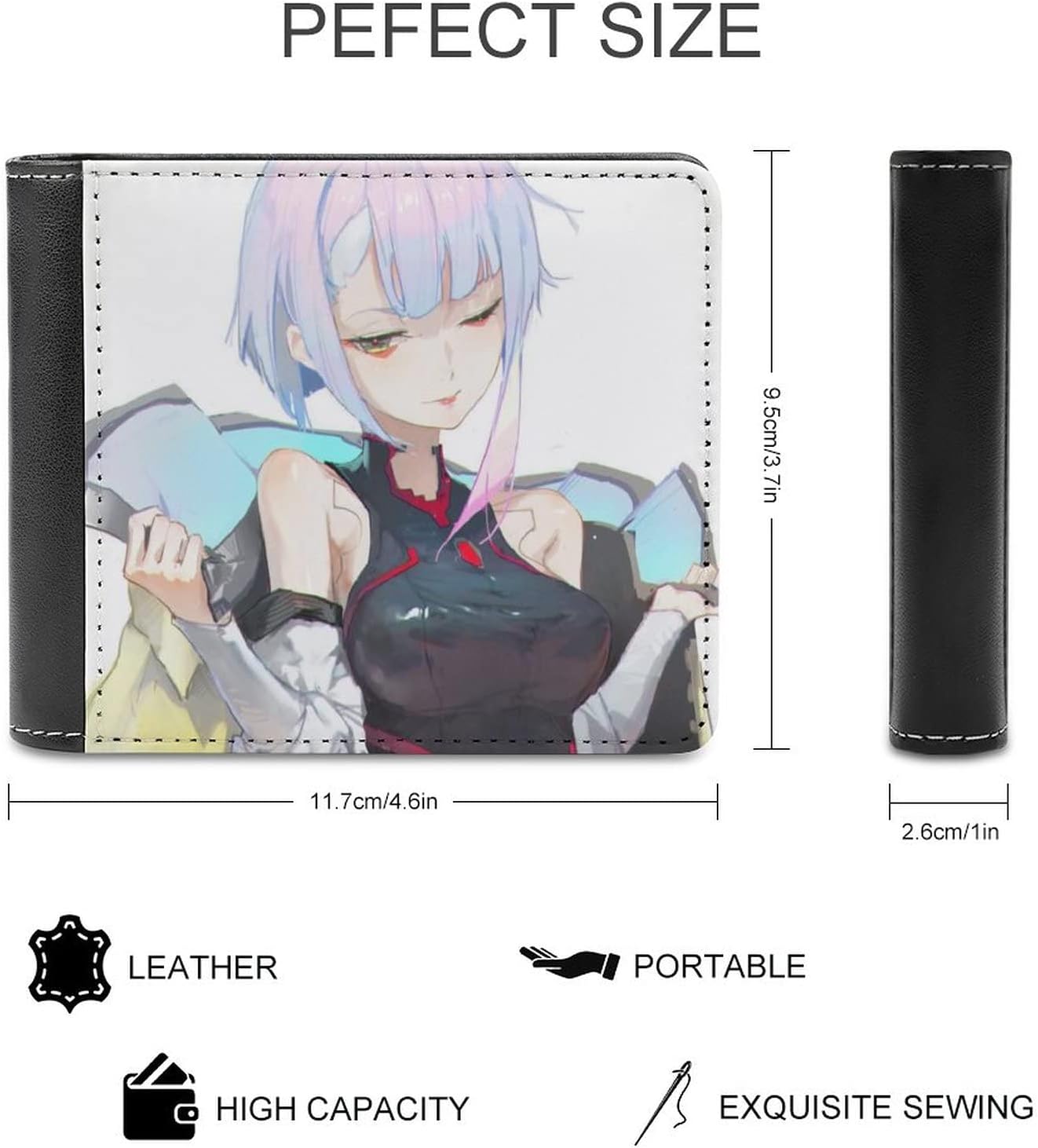 [RFSHKOP] 長財布 二つ折サイバーパンク エッジランナーズ ルーシー 大容量 カード入れ 多機能 札入れ一流の職人が作る 柔