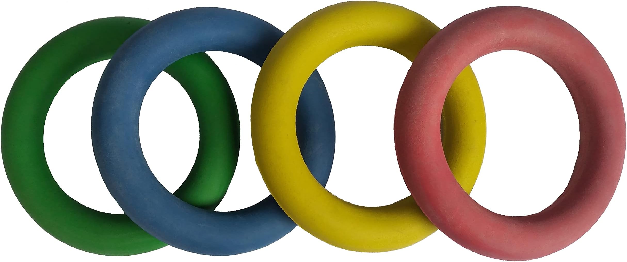 Tima Deck Tennis Rings: Outdoor Party, Beach & Playground Game for Adults, Kids & Families - Set of 4 Rubber Disks for Tennikoit Games (Plain)