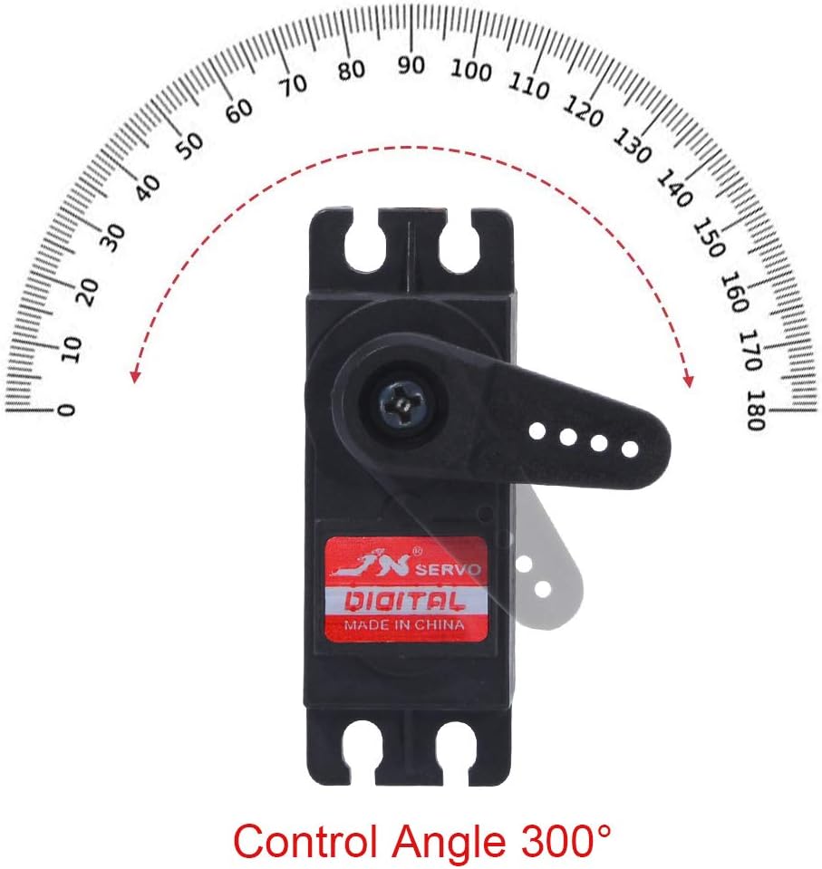 JX PDI-6225MG 25kg 300 ° Servo digale senza spazzole - Coppia elevata dell'ingranaggio in metallo per cingolato di camion per auto da competizione RC