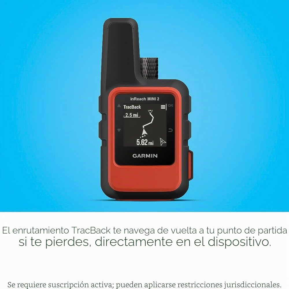 Garmin inReach Mini 2, Comunicador por satélite Ligero y Compacto, para Senderismo, Color Naranja - 010-02602-00