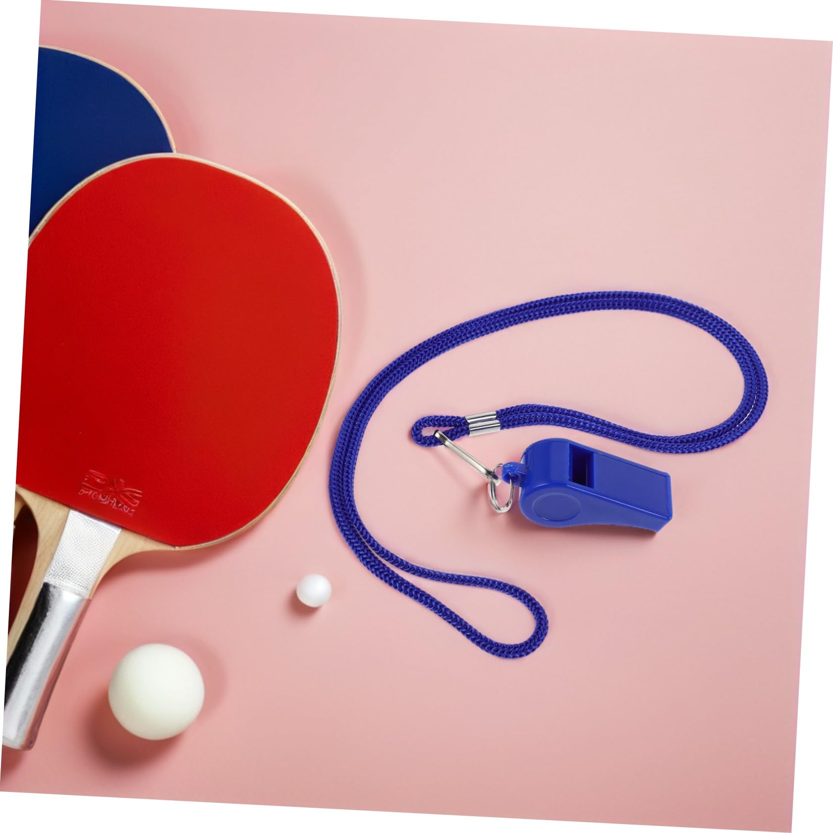 Mikikit 36 Piezas Silbatos Plásticos con Cuerda Sonido Fuerte y Silbato de Emergencia para Senderismo Camping Deportes y Actividades Color Azul