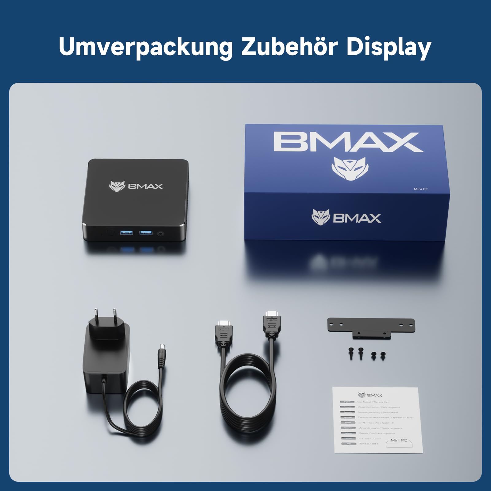 BMAX Mini PC B1 8 GB DDR4 128 GB eMMC, W-11 Pro Gemini Lake N4000 | Bis zu 2,6 GHz, Desktop PC Mini Computer UHD Doppelbild-Display Unterstützt HDMI 4K,2,4 G/5 G WLAN, Bluetooth 5.0