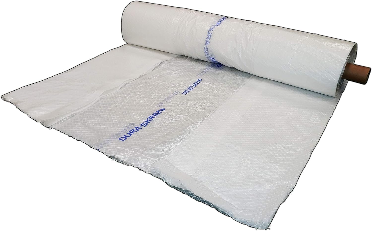 Farm Plastic Supply - String Reinforced Flame Retardant Crawl Space Vapor Barrier - 10 Mil - Heavy Duty Plastic Film, Drop Cloth Vapor Barrier, Construction Poly Cover Plastic Covering (20' x 25')