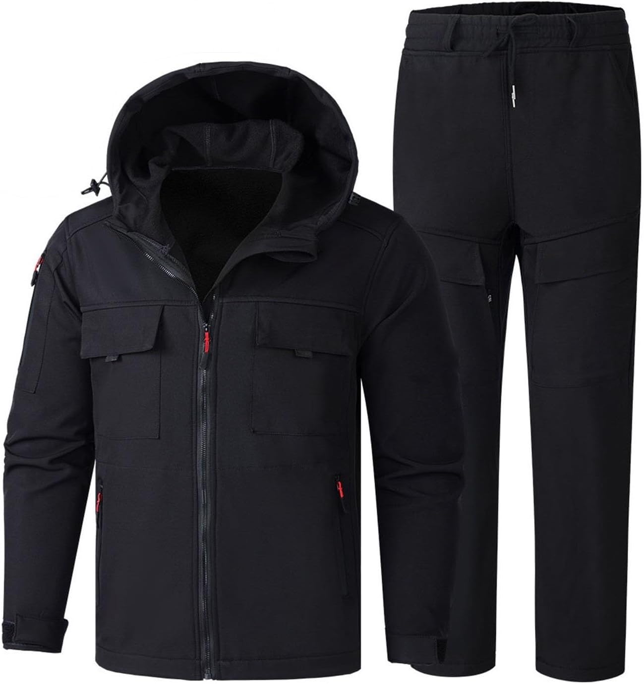 Winter Outdoor Ski Suit, Adult Fashion Padded Hooded Warm Windproof Waterproof Ski Suit Set