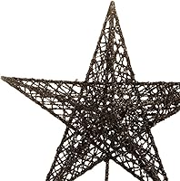Vista 8 de BinaryABC Estrella para árbol de Navidad, adornos brillantes para decoración del árbol de Navidad, 7.9 in (negro)