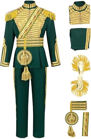 Prince Fiyero Wicked Cosplay Costume Men Fiyero Green Royal Uniform Movies Outfits Halloween Carnival Suit