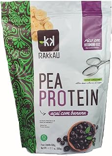 Proteína Concentrada De Ervilha Amarela Pea Protein Açaí Com Banana - Rakkau - 600G