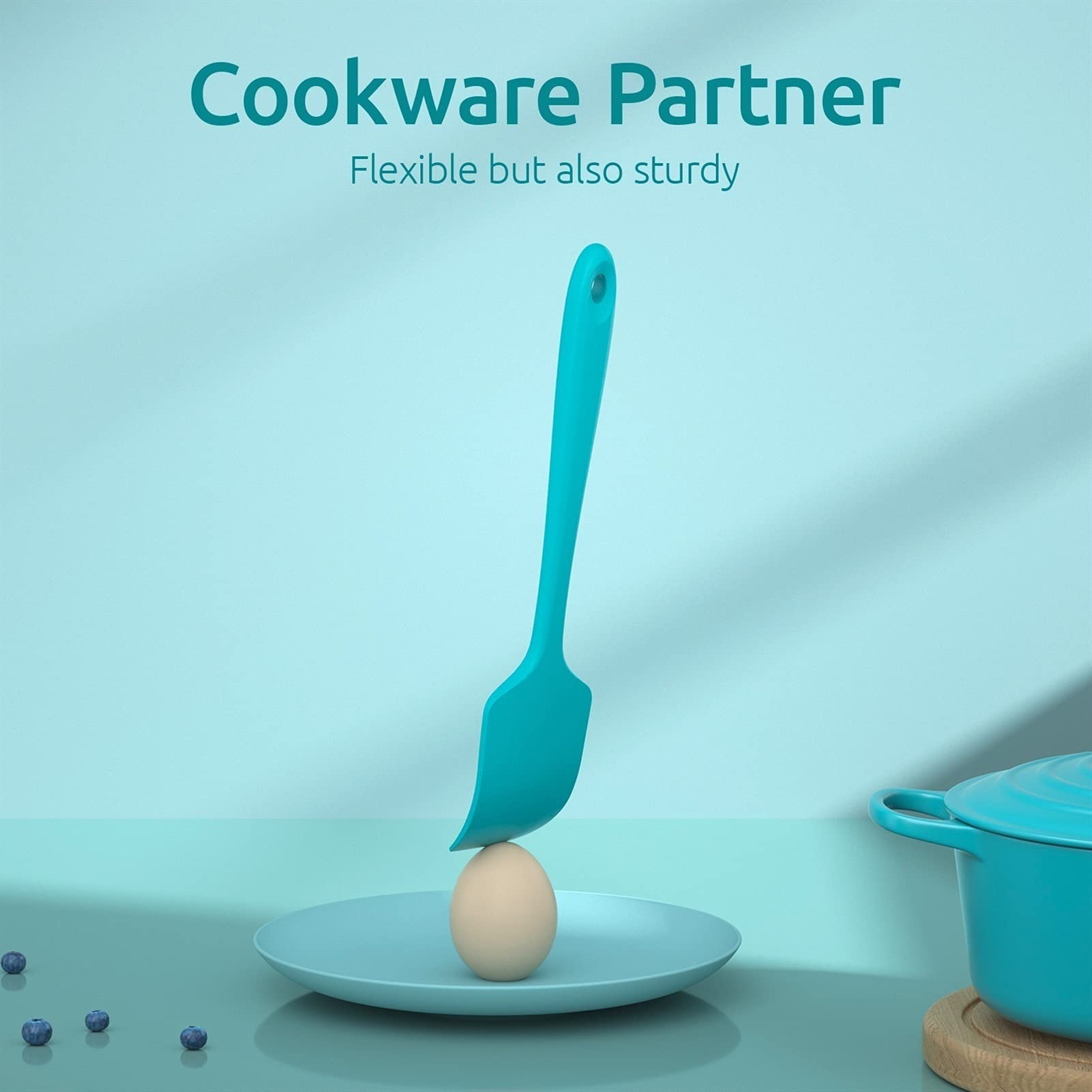 caihuashopping Teigschaber 3 STÜCKE Backspatelkuchen Kleine Spatel-Silikon-Gebäck-Spatel-Vereisungsspatel, ideal zum Backen, Kochen, Kratzen und Mischen Spatel (Color : Midnight Blue)