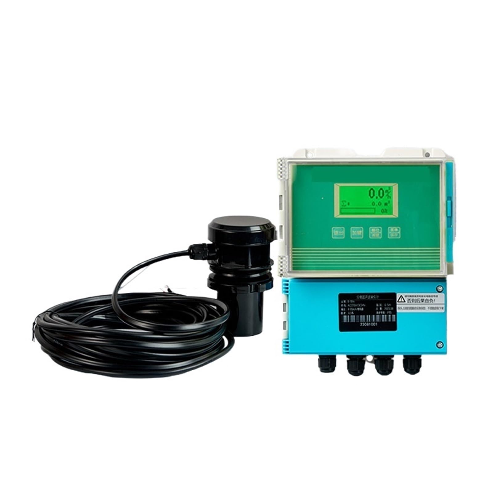 Edede Groen Water Flow Meter, Ultrasonic Level Meter 5-200M Smart Liquid Water Level Meter Smart Sensor(B)
