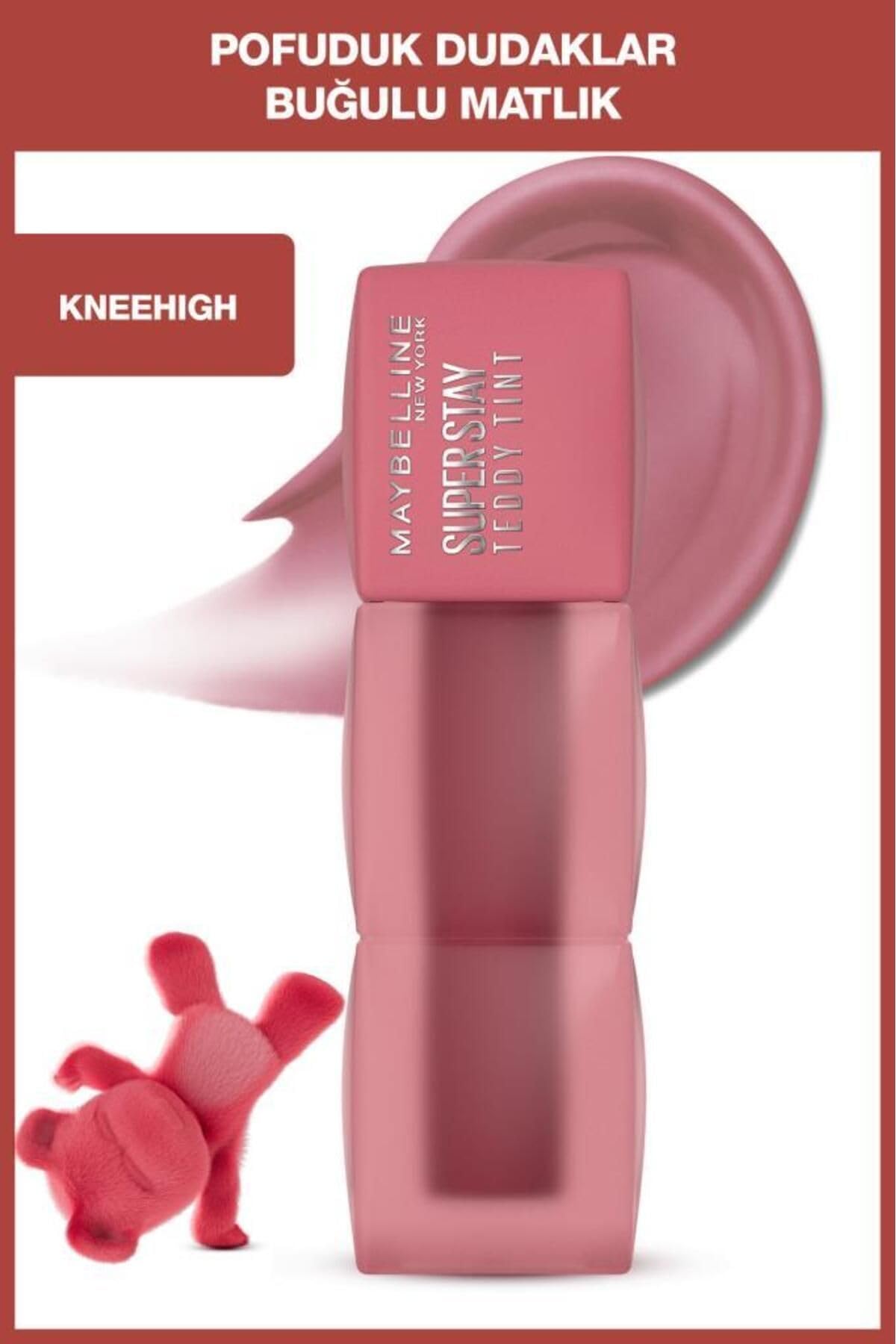 Maybelline New York Maybelline Super Stay Teddy Tint Uzun Süre Kalıcı Likit Mat Tint 55 Knee High, RUJTINTKALICILIKITMAT