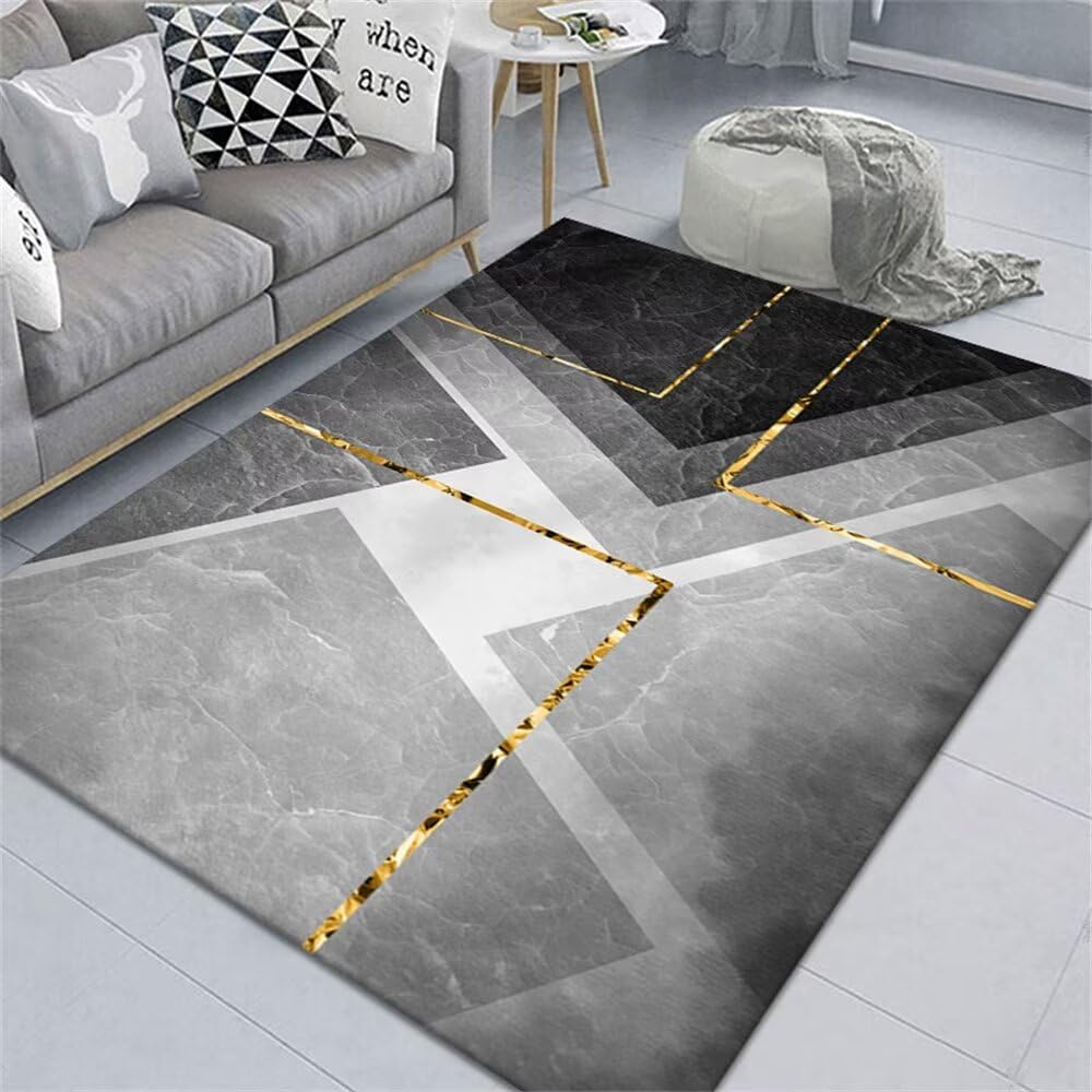 Tapis de salon lavable gris pour une deco chambre fille ado tendance