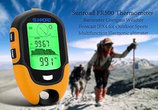 Sunroad FR500 Multifunction Outdoor Altimeter - Barometer, Compass, Thermometer, Hygrometer, LED Tor