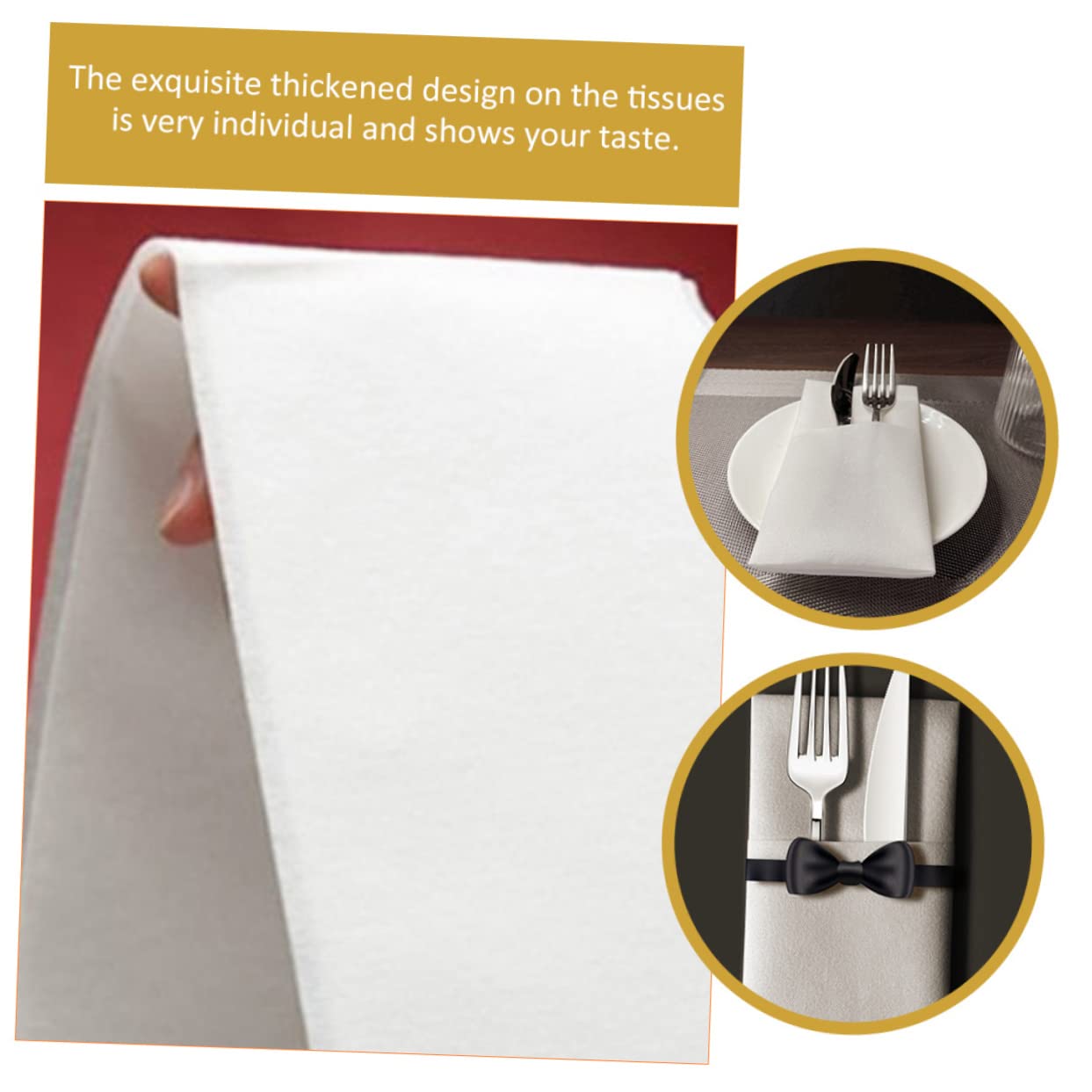 Servilletas para Invitados en Color Claro 50 Piezas de Pulpa de Madera