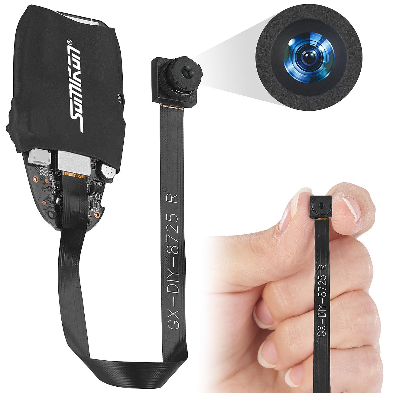 Somikon telecamera a bottone per abbigliamento: Mobile Full-HD-Button-Sicherheitskamera, DV-335.mini, Microfono, Batteria (telecamera a bottone con memoria, spycam con batteria, 4K)