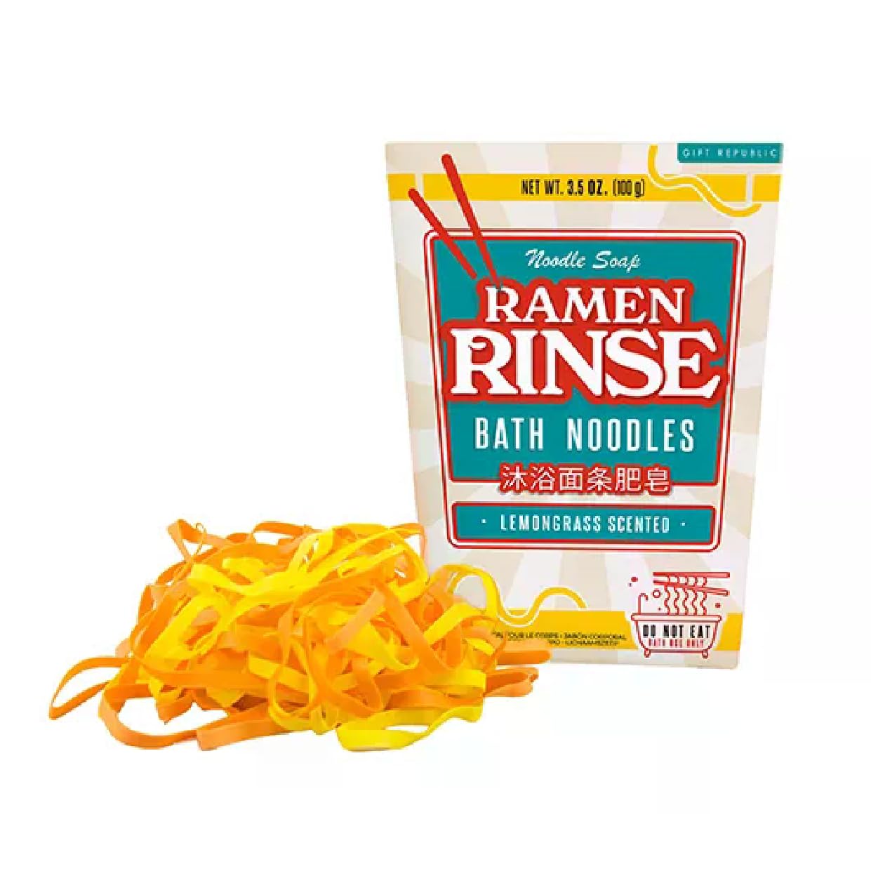 Ramen Rinse – Lemongrass Scented Soap Noodles Bath & Shower Body Wash (Novelty Gift)