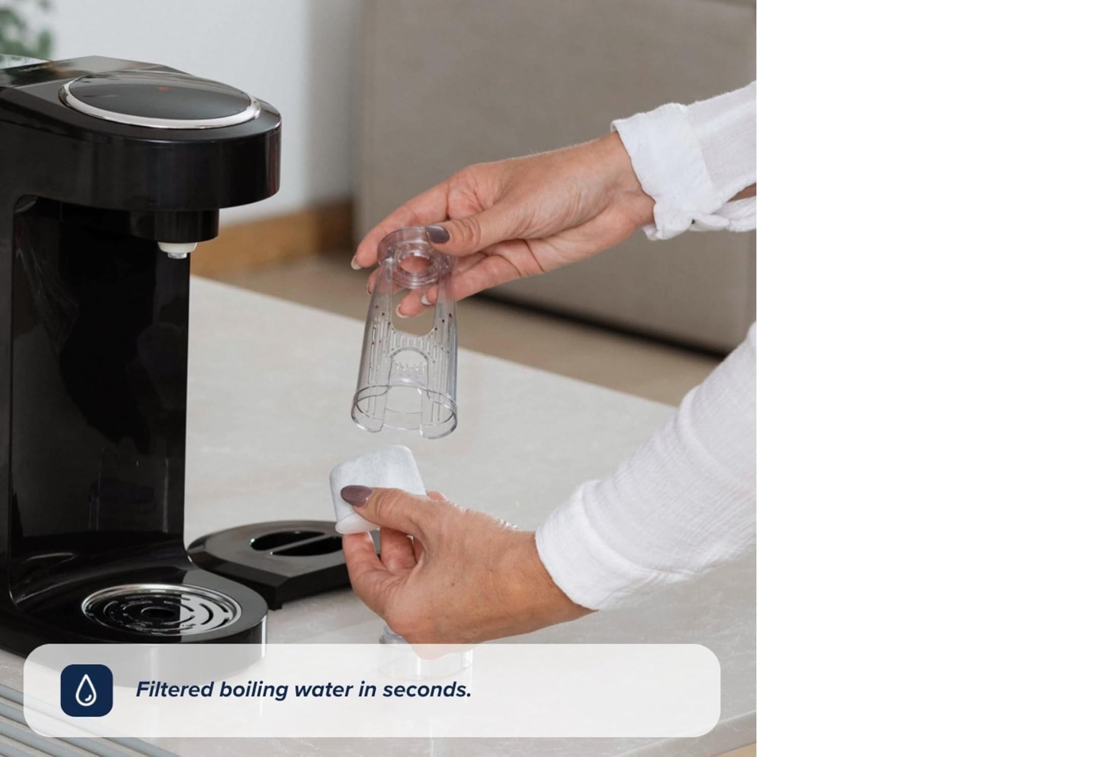 Nuby RapidHot - Fabricante de biberones, hecho para RapidCool - Agua hirviendo instantáneamente | Volúmenes y temperatura preestablecidos | Sigue las directrices del NHS (negro)