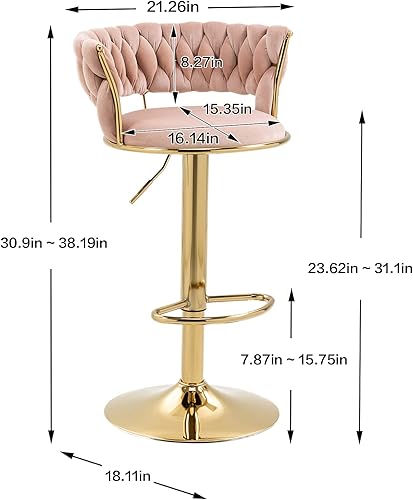 Miniatura 19 de Taburetes de bar modernos con respaldo, juego de 1 taburetes de bar de altura de mostrador para cocina, sillas para barra de cocina, silla de bar de
