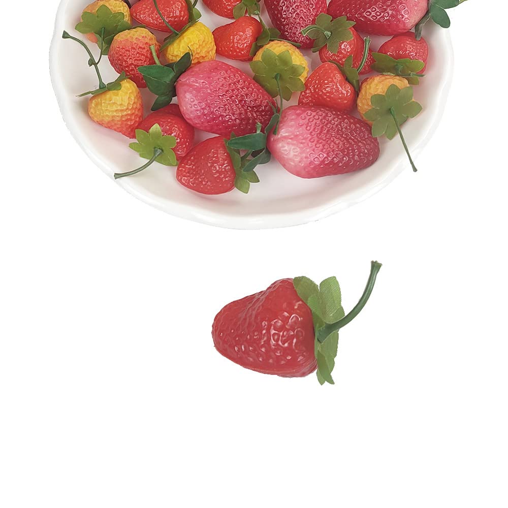 PsajfzZ Artificial Strawberry Combination Fake Plastic Strawberries Fruits Festival Decoration 25 PCS