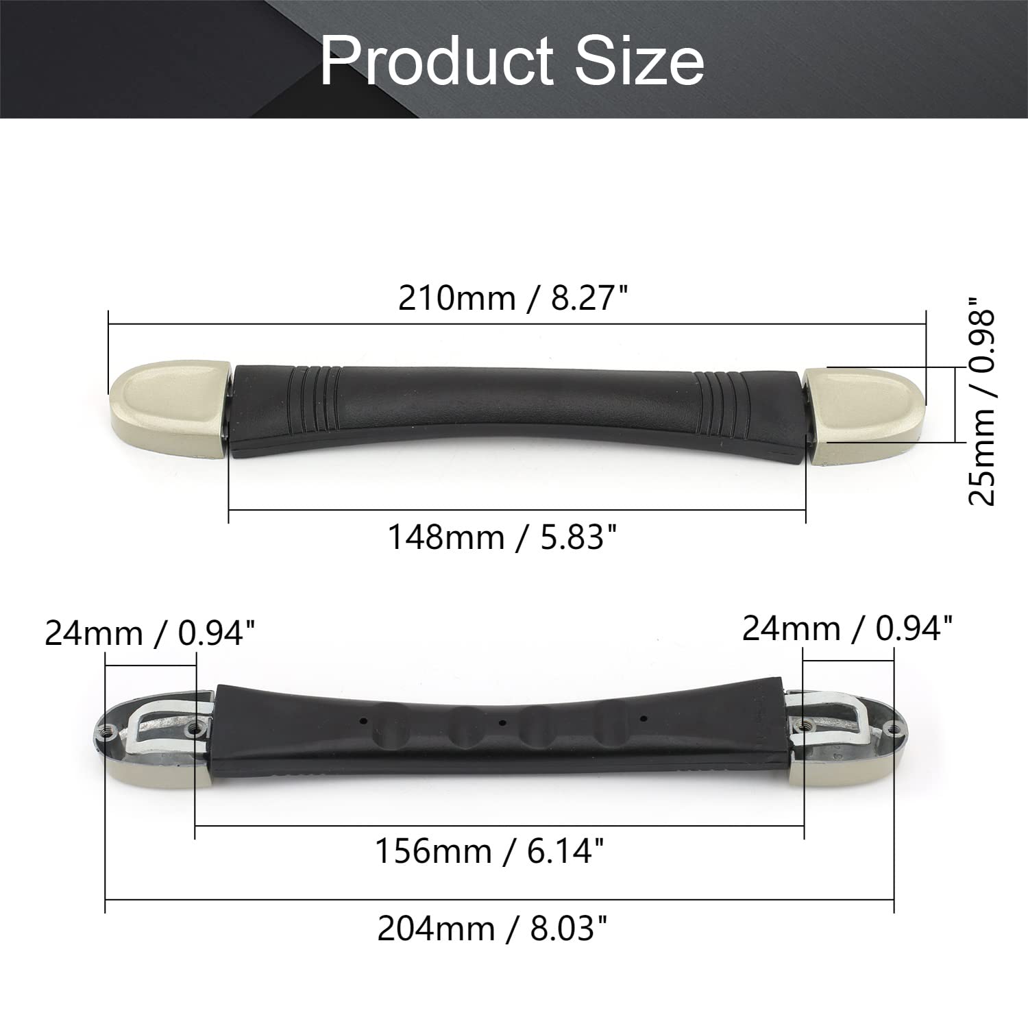 JDJUBOA Luggage Handle,Replacement 2Pcs Luggage Handle 8.19